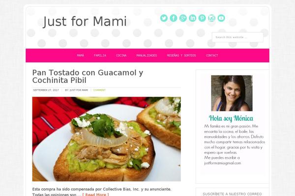 justformami.com site used Foodie-restaurant