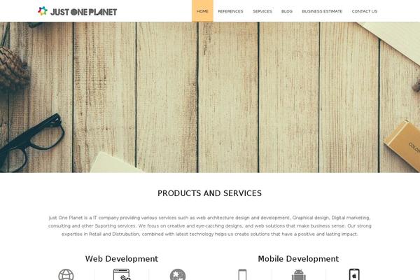 One Page theme site design template sample