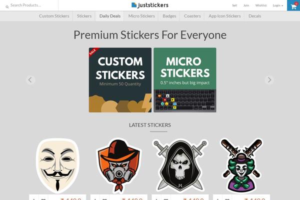 juststickers.in site used Juststickersv2