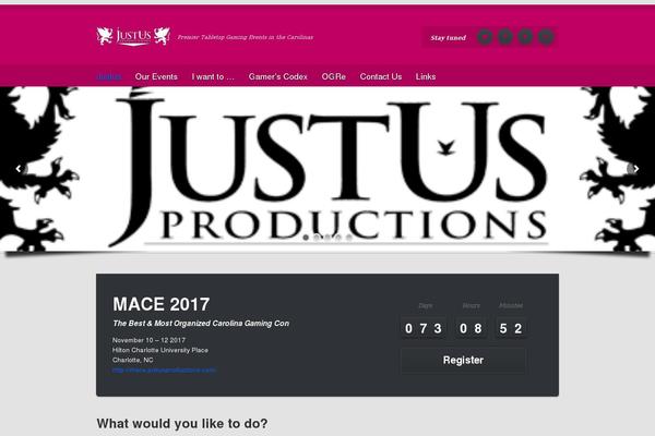 justusproductions.com site used Eventor-child