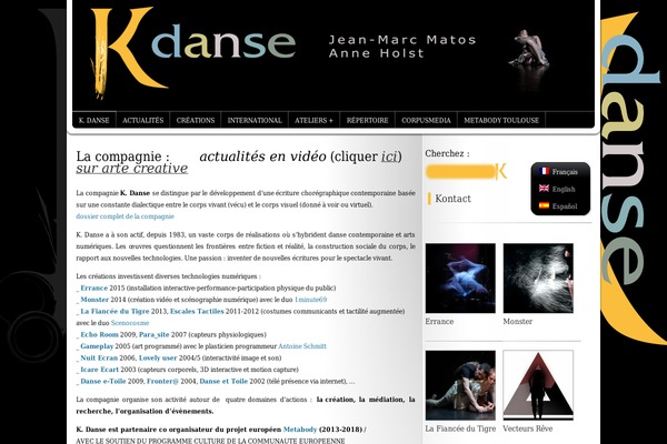 k-danse.net site used Vodpodtheme