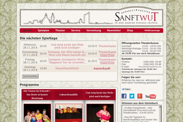 kabarett-theater-sanftwut.de site used Sanftwut
