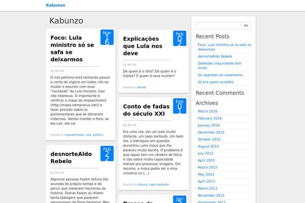 kabunzo.com site used Social Magazine