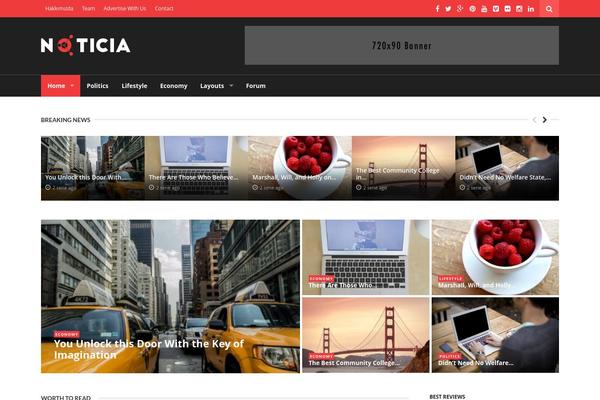 Noticia theme site design template sample