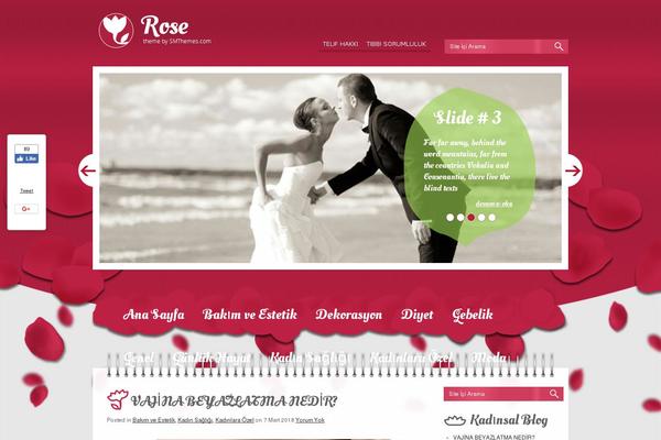 Rose theme site design template sample