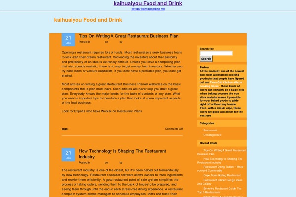 WordPress website example screenshot