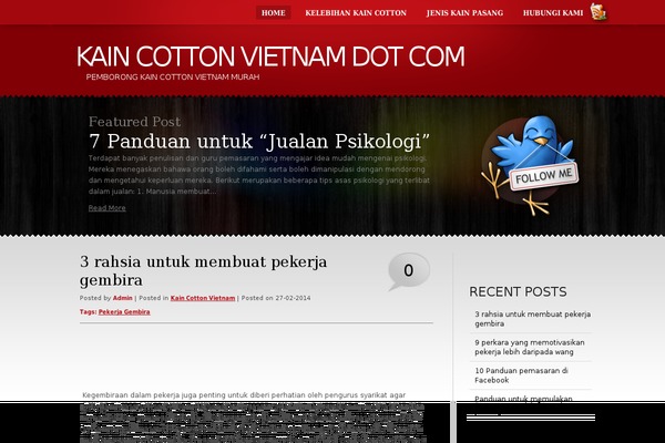 kaincottonvietnam.com site used RedTime