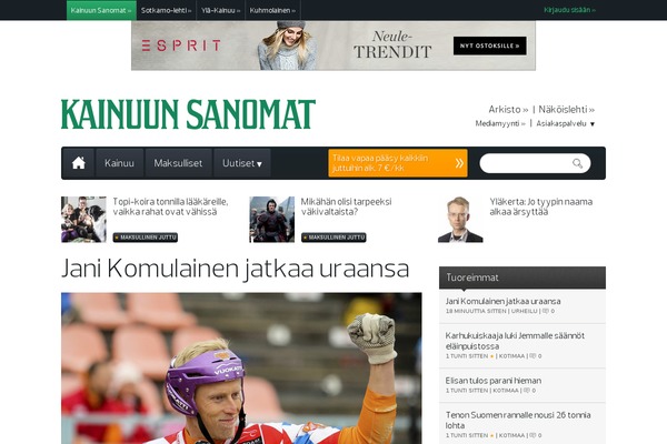 kainuunsanomat.fi site used Hilla-theme