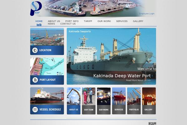 kakinadaseaports.in site used Creatserv-framework