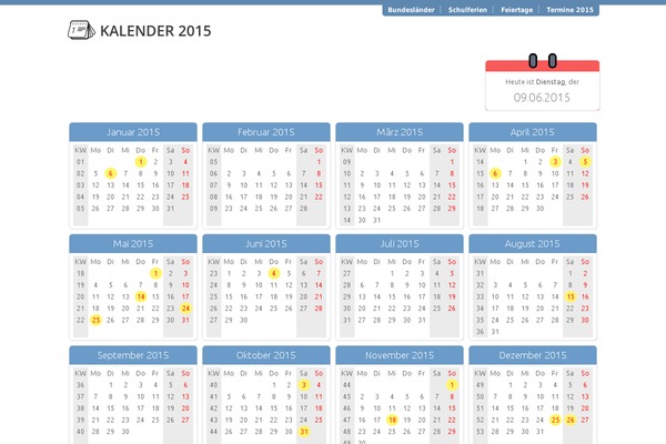 kalender-2015.org site used Kalender