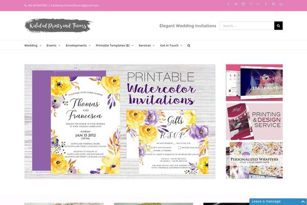 Metrolium Child theme site design template sample