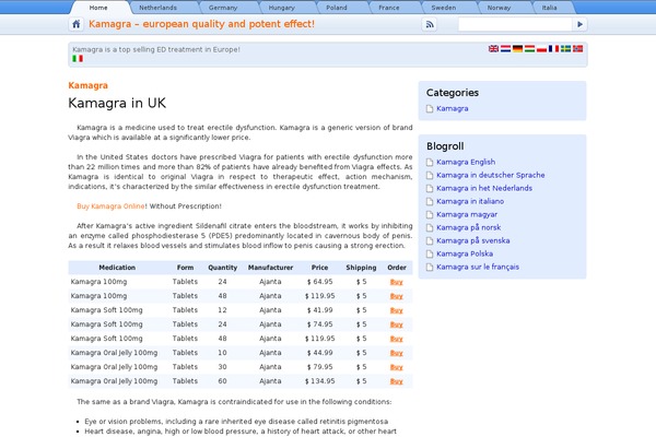 kamagracare.com site used Googlechrome
