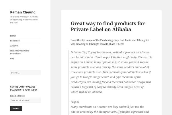 Twenty Fifteen theme site design template sample