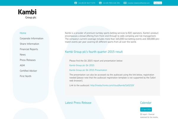 kambigroupplc.com site used Kambi