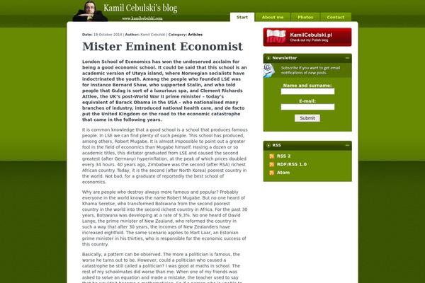 kamilcebulski.com site used Lemon_twist_2_5_rc2