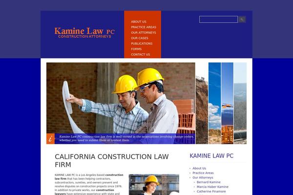 kamineconstructionlaw.com site used Theme1417