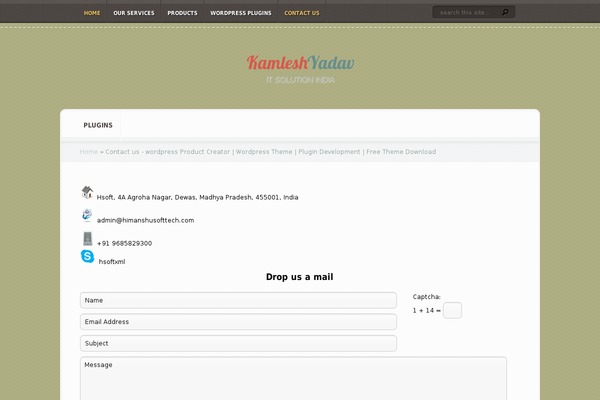 kamleshyadav.com site used Hsoft