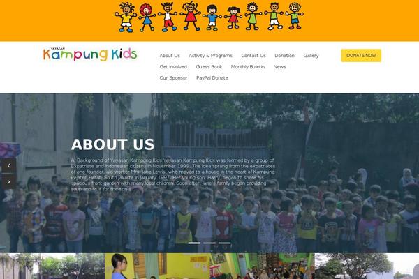kampungkids.org site used Charitize