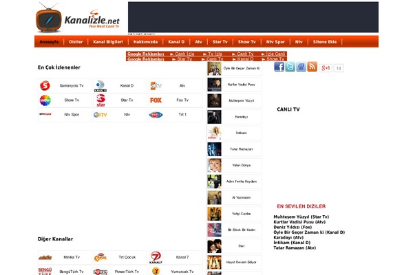 kanalizle.net site used Canli-tv