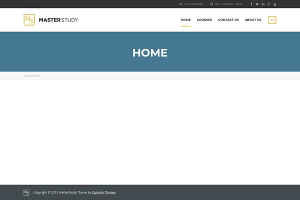 Masterstudy theme site design template sample