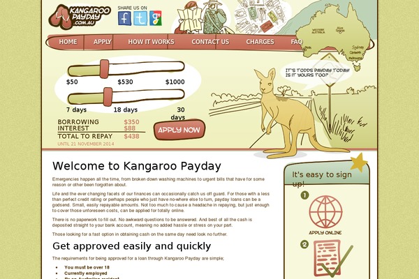 kangaroopayday.com.au site used Kangaroopayday