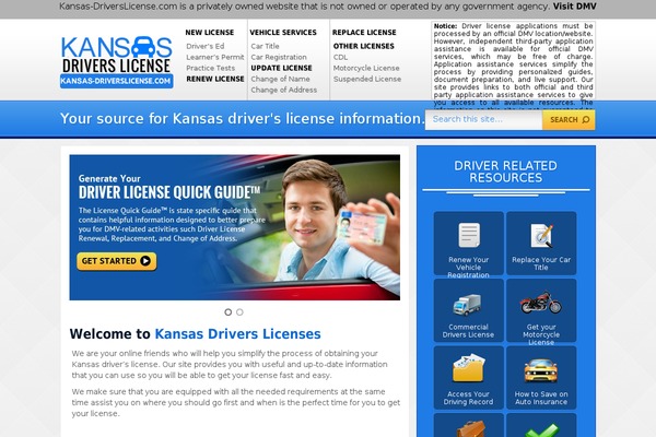 kansas-driverslicense.com site used Floridadriverslicense