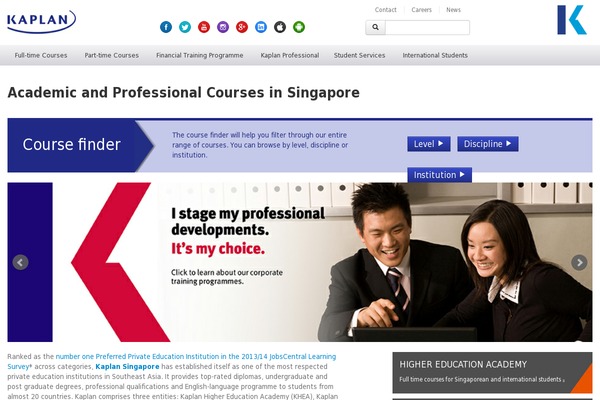 kaplan.com.sg site used Singapore
