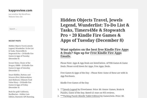 Twenty Fifteen theme site design template sample