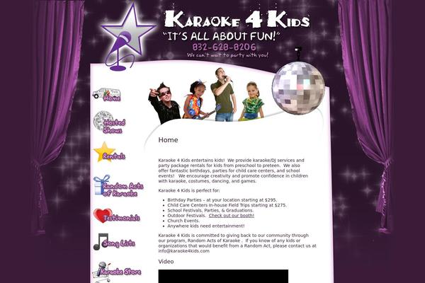 karaoke4kids.com site used K4k