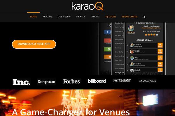 karaoq.com site used X | The Theme