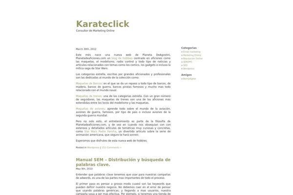 karateclick.net site used minimalism