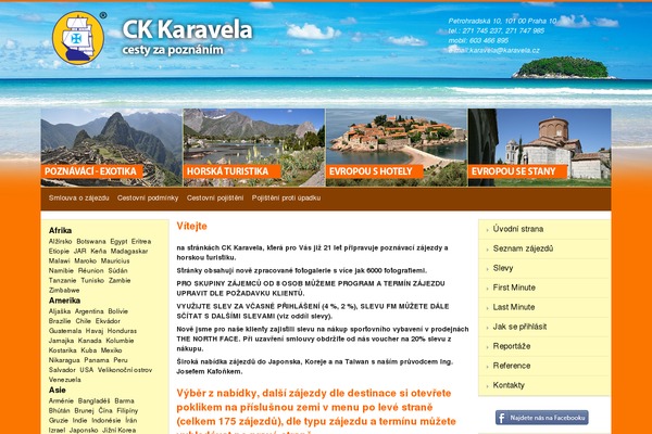 karavela.cz site used Karavela