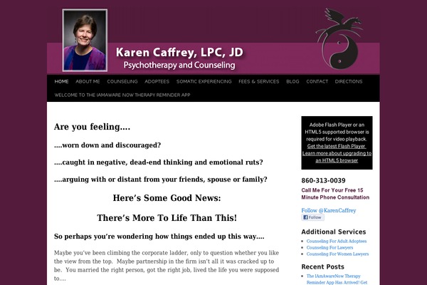 karencaffrey.com site used Caffery