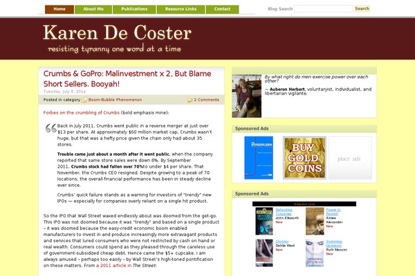 karendecoster.com site used Professional-business