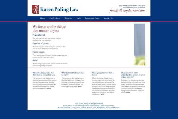 karenpolinglaw.com site used Ultimatum