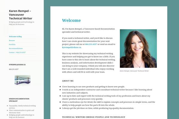 Twenty Fifteen theme site design template sample