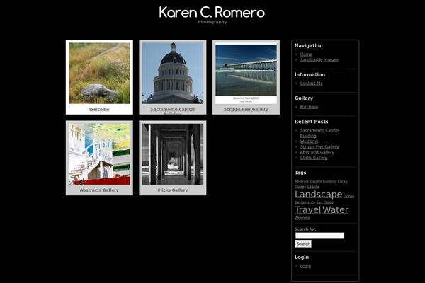 Photographic theme site design template sample