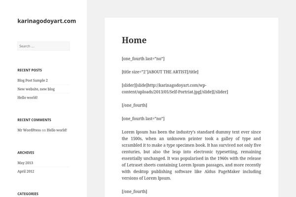 Twenty Fifteen theme site design template sample