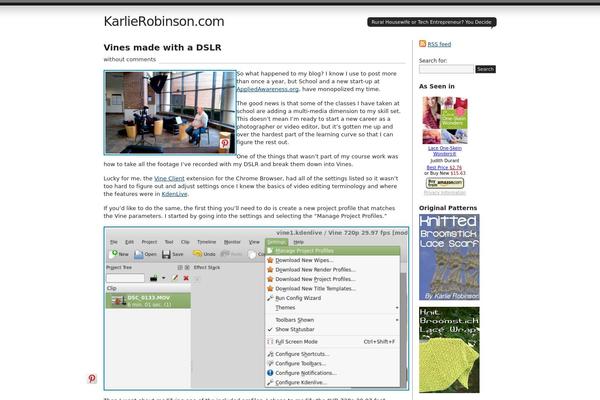 karlierobinson.com site used Journalist