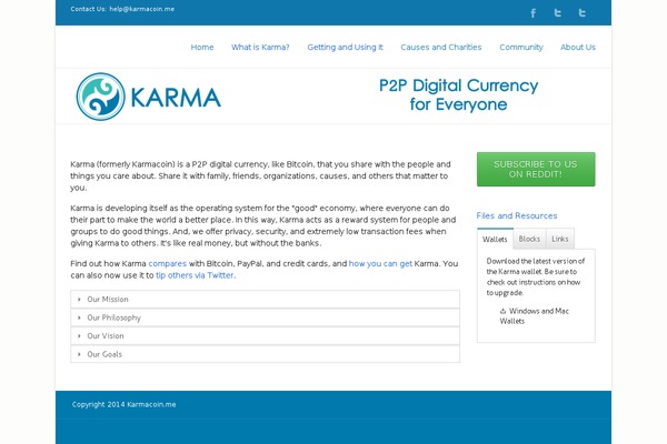 karmacoin.me site used Cb-jetty