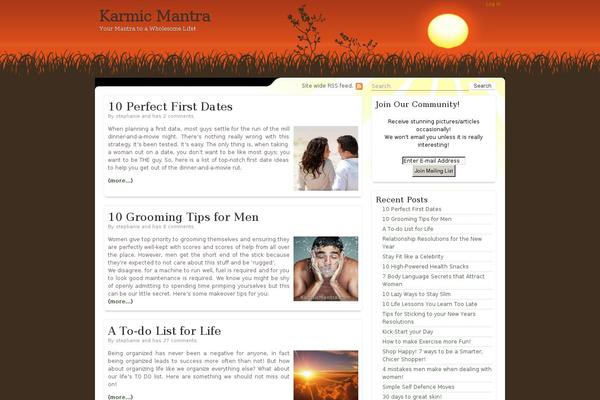 karmicmantra.com site used Evening-sun