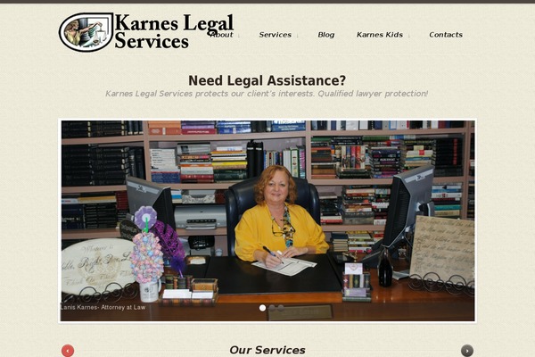 karneslegalservices.info site used Theme1604