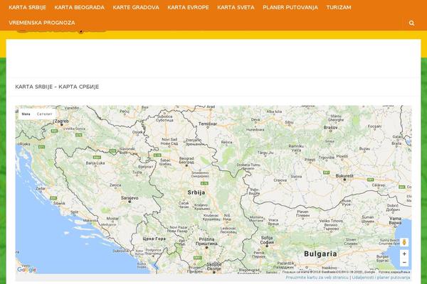 kartasrbije.com site used Kartasrbijetema