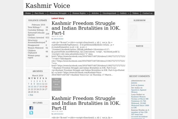 kashmirvoice.org site used Kashmir-voice