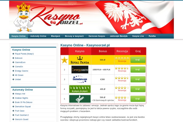 kasynoorzel.pl site used Kasynoorzel.co-child