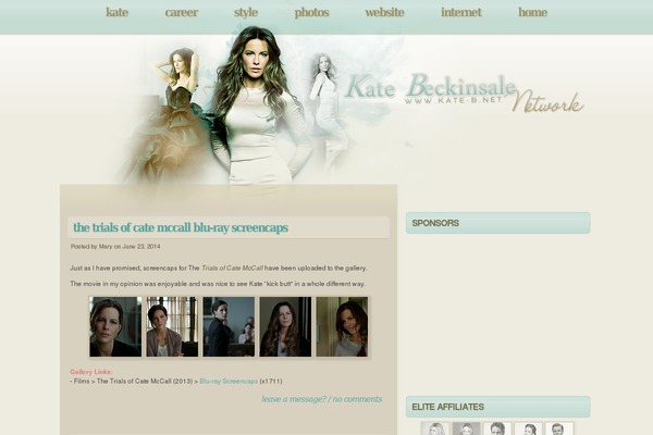 Kate theme site design template sample
