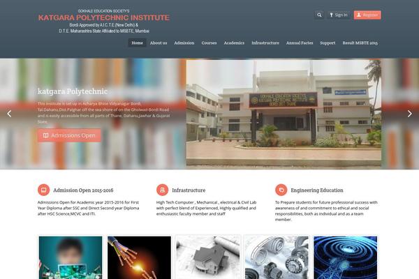 Academy theme site design template sample