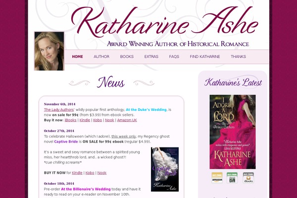 katharineashe.com site used Waxcreative