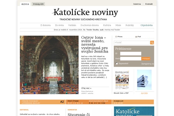 katolickenoviny theme websites examples