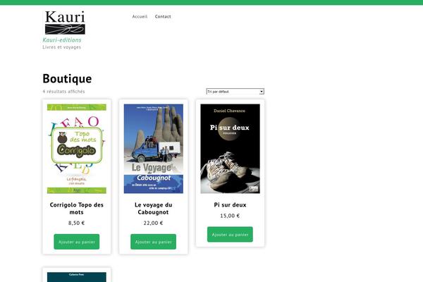 kauri-editions.com site used Ecommerce-bookshop